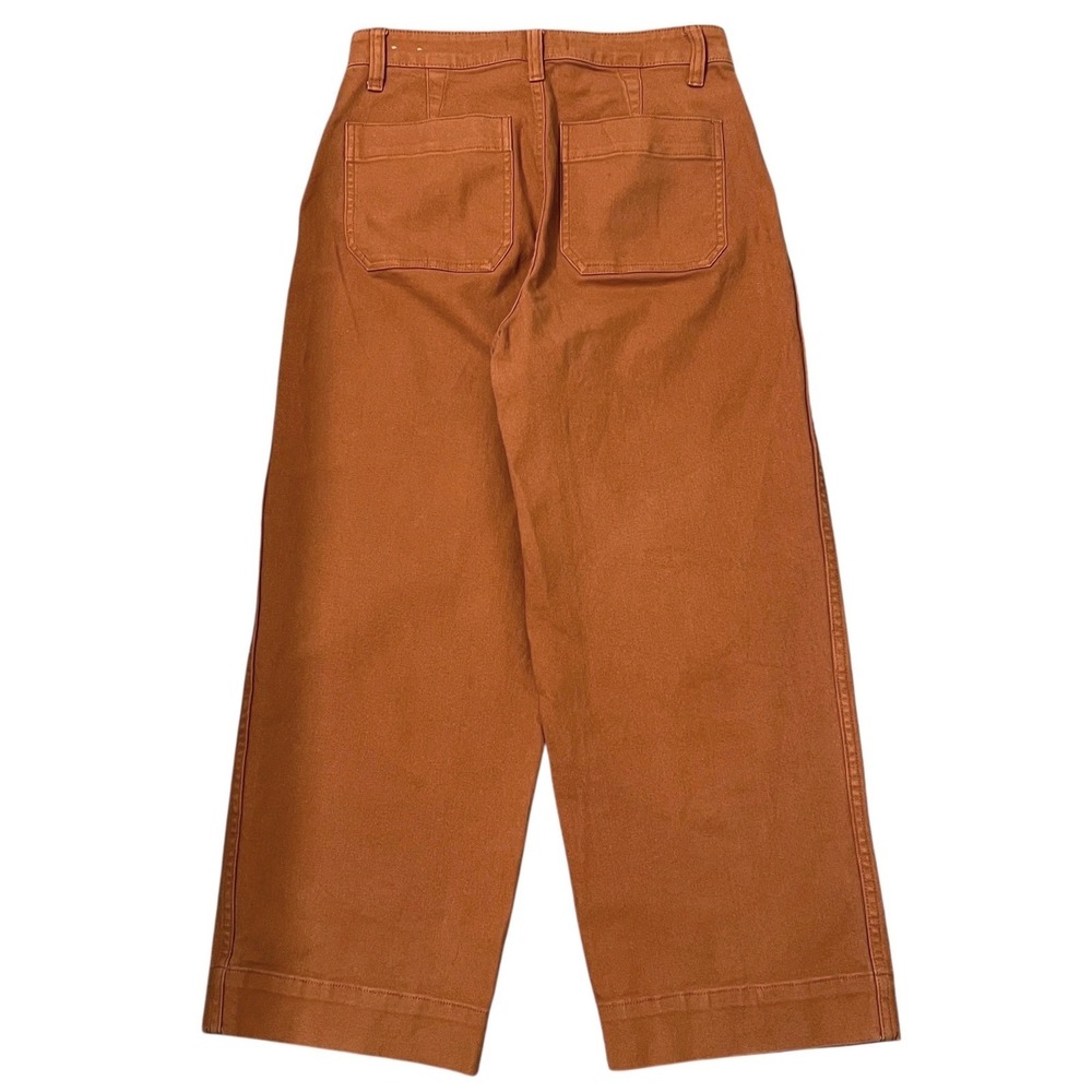 Madewell Curvy Slim Emmett Wide Leg Crop‎ Pants in Warm Nutmeg Size 25 - Picture 4 of 10